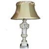 Image 1 : Alabaster Table Lamp with Vintage Shade #1697009