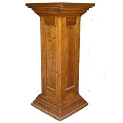 Antique Pine Art Pedestal or Plant Stand #1697016