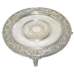 German Classical Repousse Silver Platter #1697027