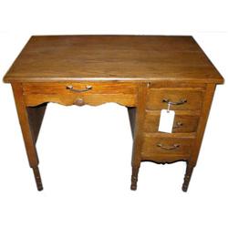 Arts & Crafts Kneehole Desk with Drawers #1697038