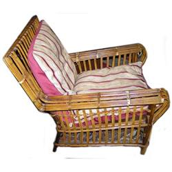 Antique Rattan Cane Armchair Lounge Chair #1697039