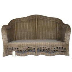 Vintage Wicker Rattan Settee Sofa #1697050