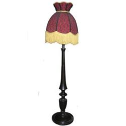 Victorian Walnut Beaded Shade Floor Lamp #1697057