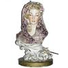Antique Porcelain Female Bust Table Lamp #1697069