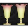Pair Burmese Glass Vases Mt Washington Webb #1697079