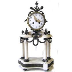 Marble Mantle Clock Candelabra Garniture Set #1697082