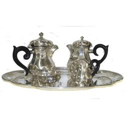 Antique German / Austrian 5-Pc Silver Tea Set #1697084