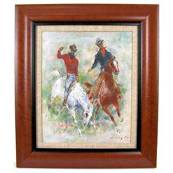 HOLESCH American Rodeo Horses Painting #1697105