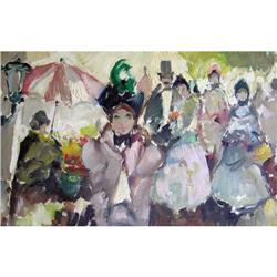 French Impressionist Paris Figural Painting #1697120