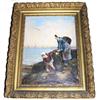 19th c GETZ French Oyster Gatherers Genre #1697124