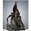 LE CHESNE Seagulls on Wave Spelter Sculpture #1697131