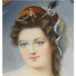 DUVAL Female Miniature Portrait Painting #1697139