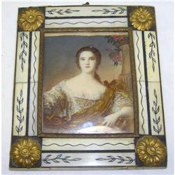Miniature Framed Female Portrait Painting #1697140