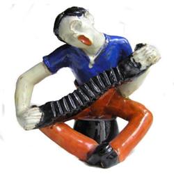 Art Deco KIJO Ceramic Accordion Player #1697164