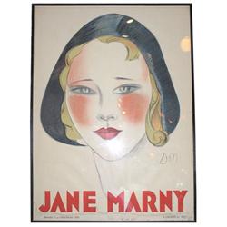 1930 Jane Marny 46x62 Poster by Jean Don #1697175