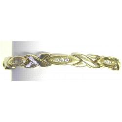 14K Yellow/White Gold Bracelet w Diamonds #1697184