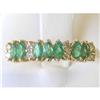 Image 1 : Emeralds & Diamonds 14K Gold Ring #1697193