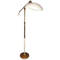 Italian Mid-Century Beige Enamel Floor Lamp #1697249