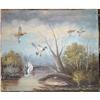 Image 1 : Ducks in Flight - Oil on Canvas, signed Regan #1697256