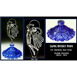 LEAPING BUTTERFLY NYMPH TANZ BLUE GLASS PERFUME#1697315