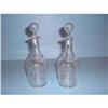 Image 1 : 19th c pair of acid etched bottles, hand blown #1697364