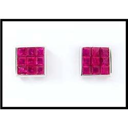 Invisible Set Ruby Earrings(was $1350) #1697380
