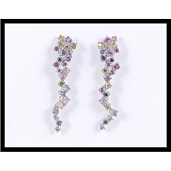 14K WG Sapphires Earrings #1697383