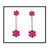 Image 1 : COLLECTION QUALITY RUBY DIAMOND EARRINGS OF 18K#1697392