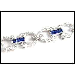 Art Deco Diamond Sapphires Bracelet(was $6500) #1697396