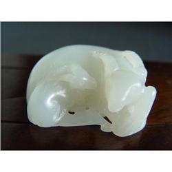 Chinese carved  jade  Ram & Luyi #1697508