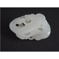 Chinese carved White jade double-face RU YI #1697512