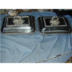 SILVER GEORGIAN COVERED SERVING DISHES #1697525