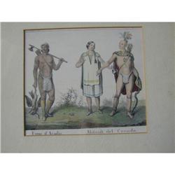 FOUR CANADIAN ABORIGNAL 18TH CENTURY PRINTS  #1697535