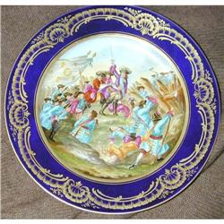 Sevres Hand Painted Plate with Battle Scene #1697538