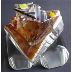 Mark Russell Glass Art, Rare Early Work, 1985 #1697556