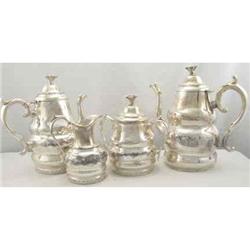Tea Set 4 pieces Silver Plate c1900 Victorian #1697579