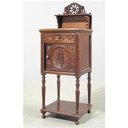 Chestnut Nightstand, French Breton Antique #1697585