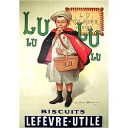 LU BISCUITS Original Vintage Poster ca 1930's #1697594