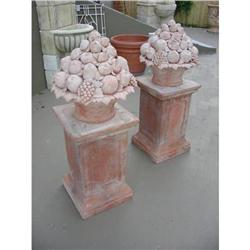 Terra Cotta Bouquets with Pedestal--Florence, #1697675