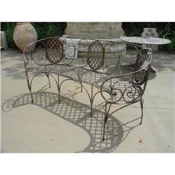 French Garden Bench with Pewter Finish #1697678