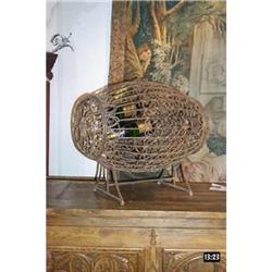 Antique French Metal Wine Bottle Holder #1697679