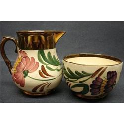 WADE COPPER LUSTER CREAM&SUGAR  #1711684