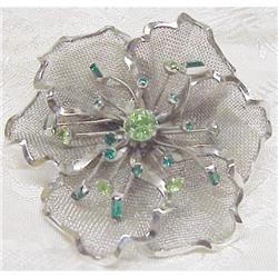CORO STERLING MESH BROOCH #1711729