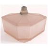 Image 1 : Pink Satin Glass Machine Age Dresser Jar #1711824