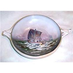 Royal Bayreuth Sailing Boat Scenic Handled Bowl#1711910