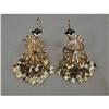 Image 1 : Estate 14K Pink Gold Dove Hanging Earrings #1712341