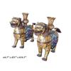 Image 1 : Vintage Chinese Cloisonné Fu-Dog with Vase #1712544