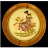 Image 1 : Continental Hand-Painted Bisque Plaque #1712662