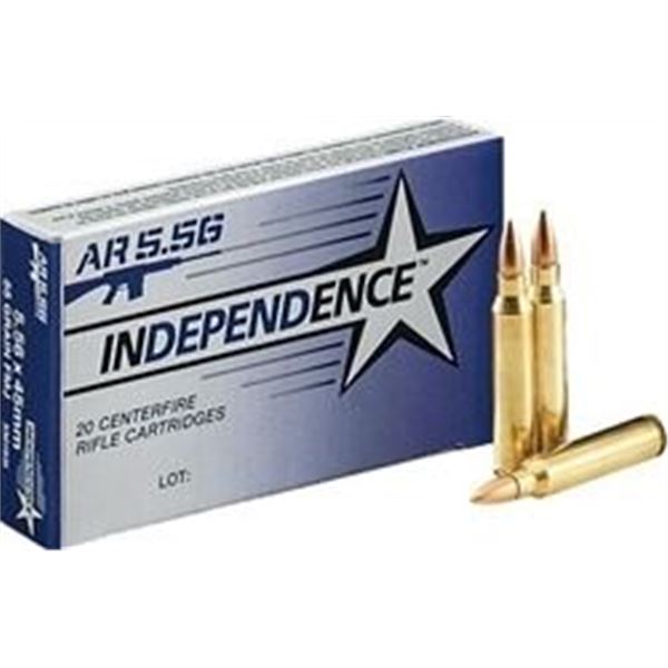 Independence XM193 5.56 NATO 55 Grain FMJ - 20 RDS