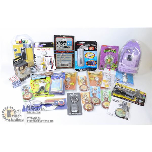 NEW 20 UNIQUE KEYCHAINS